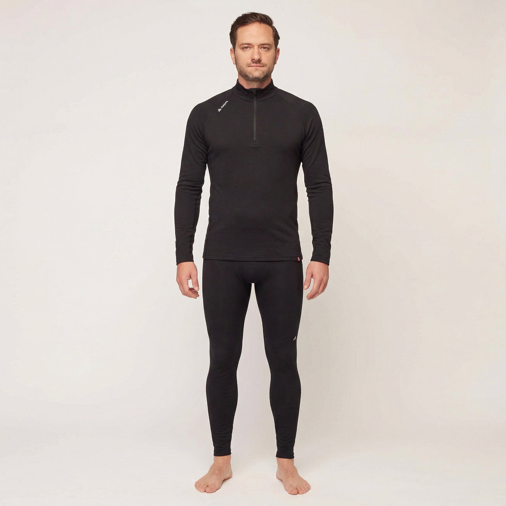 R5 Merino Zip Shirt Long Men | black
