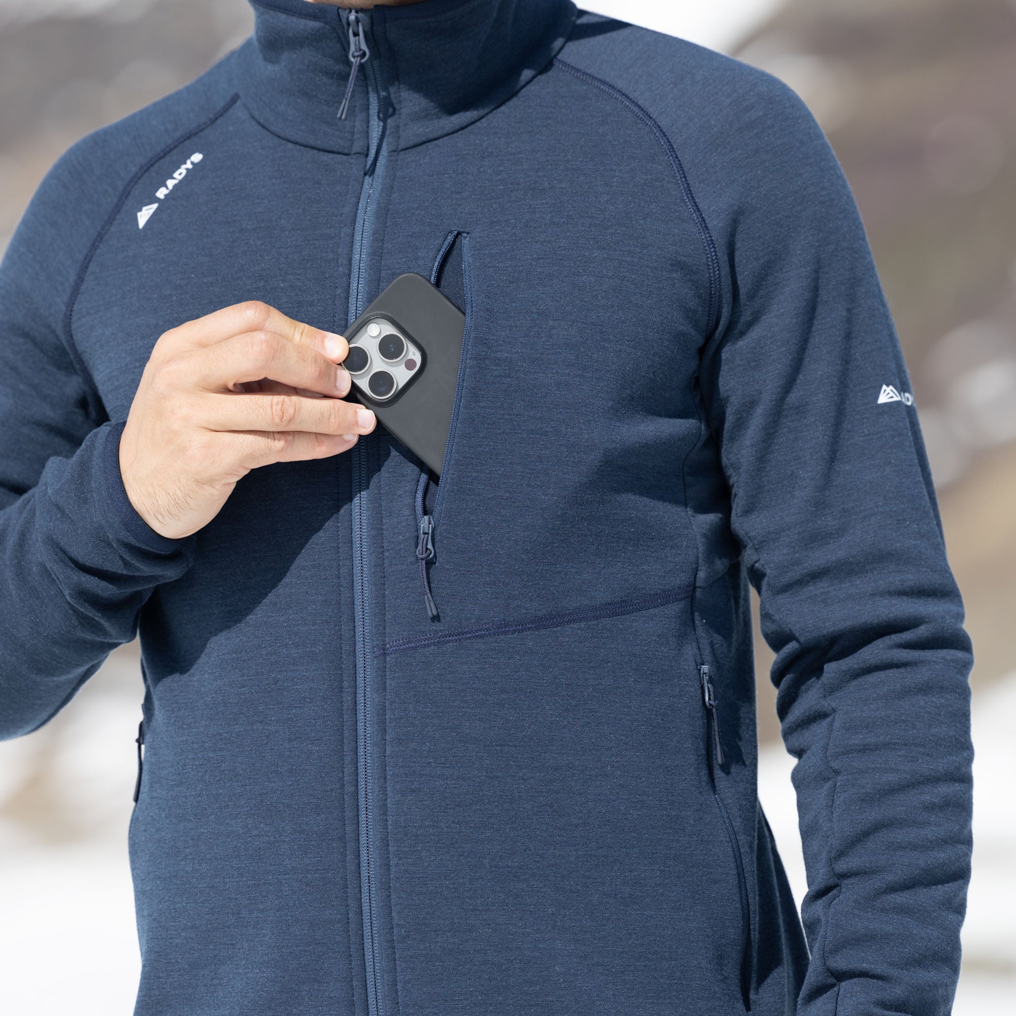 R4 Merino Fleece Jacket Men | navy