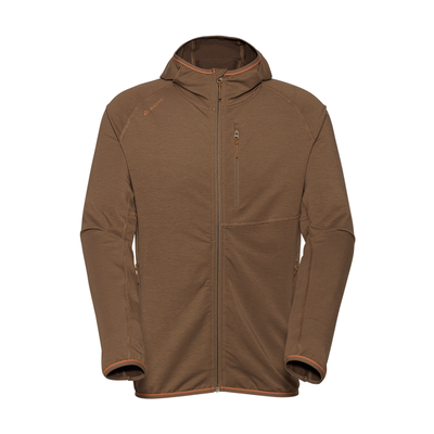 R4 Stretch Fleece Hoody Jacket Men | dark earth