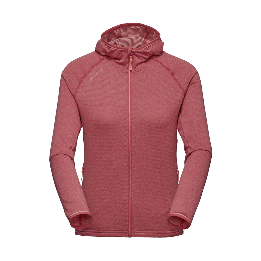 R4 Light Stretchfleece Hoody J Women | mineral red