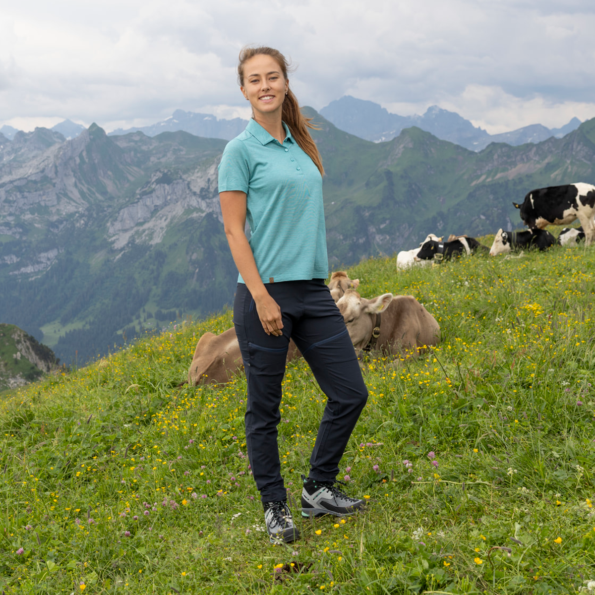 R5 Light Merino Polo Women | bay