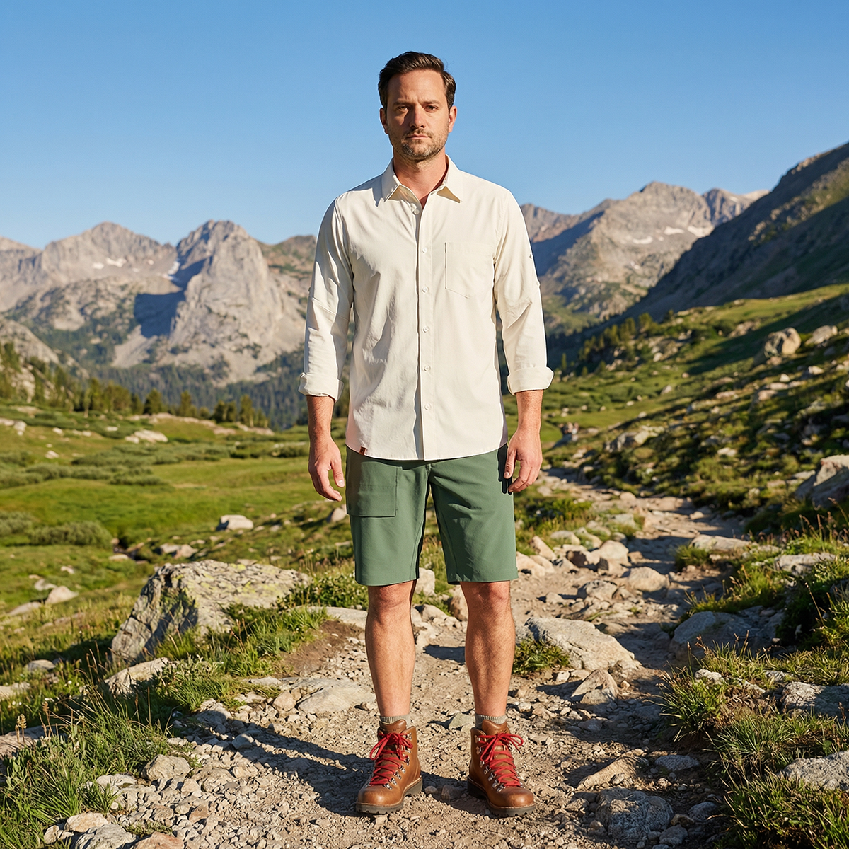 Short R2 Fusion Homme | vert amande