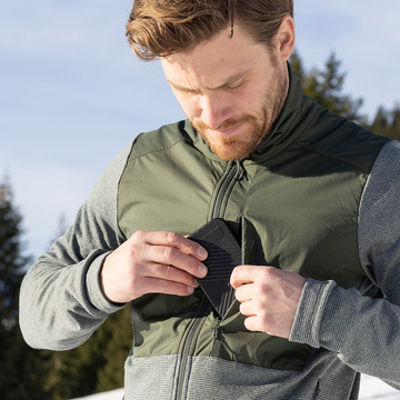 R4 Hybrid Merino Fleece Jacket Men | thyme leaves