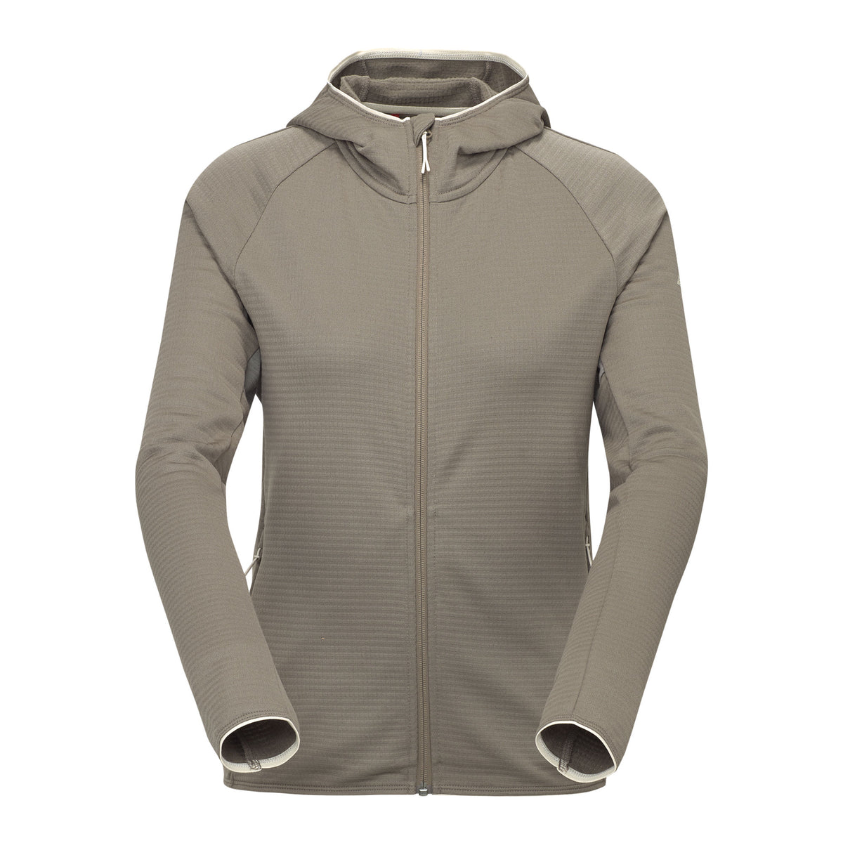 R4 Merino Waffle Hoody Jacket Women | ash