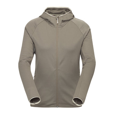 R4 Merino Waffle Hoody Jacket Women | ash