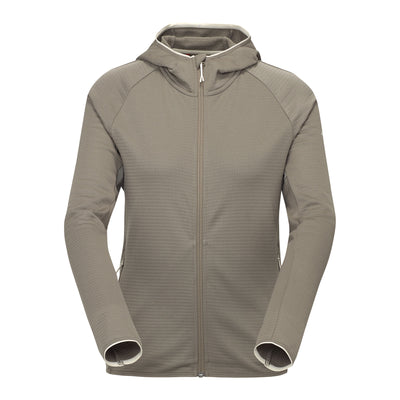 R4 Merino Waffle Hoody Jacket Women | ash