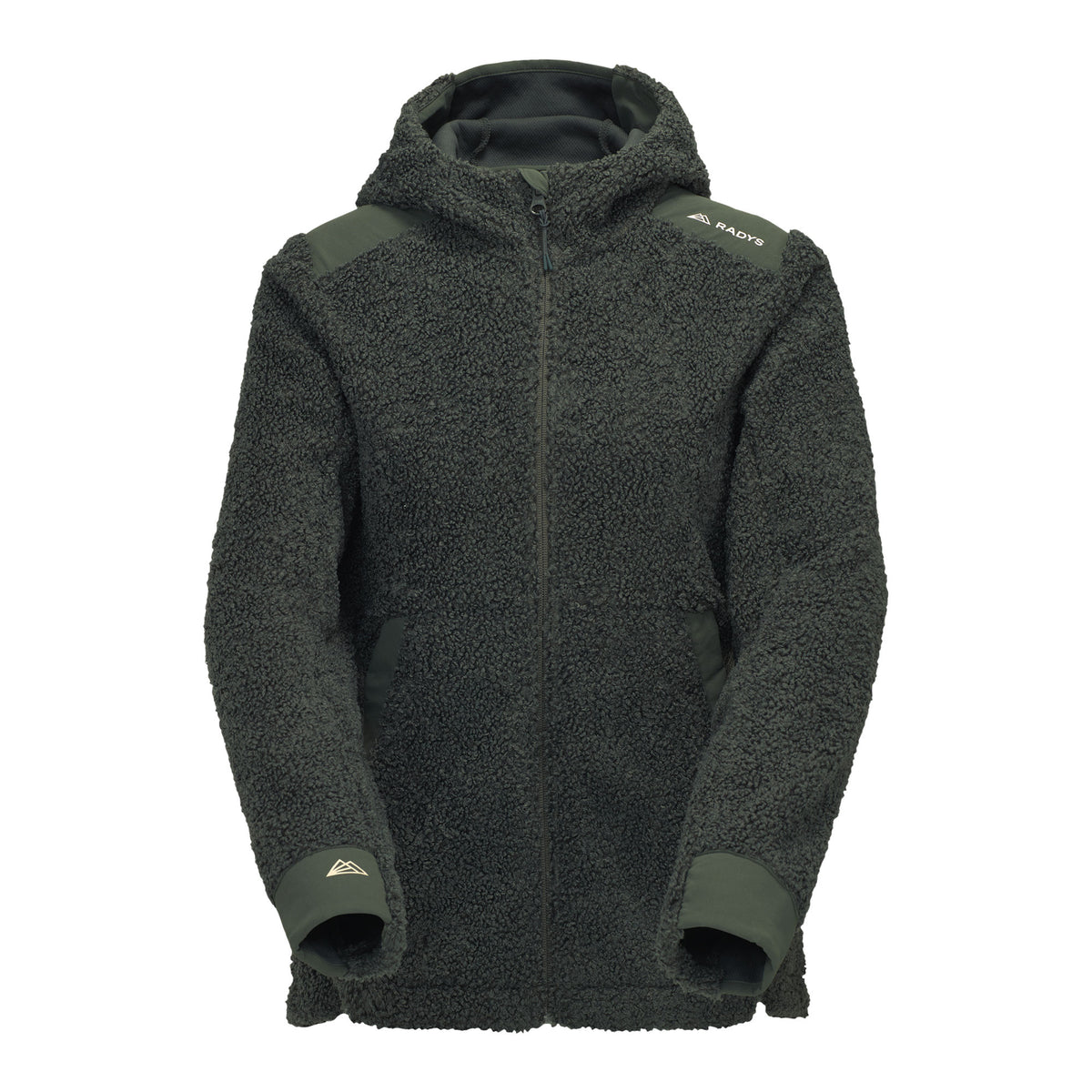 R4 Teddy Fleece Hoody Jacket Women | thyme leaves