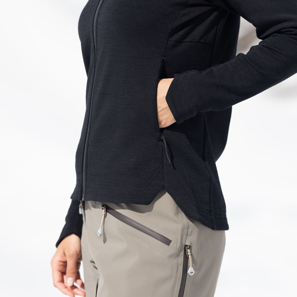 R4 Merino Fleece Jacket Women | black