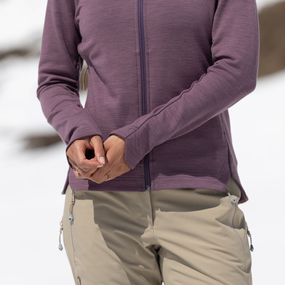 R4 Merino Fleece Jacket Women | grape