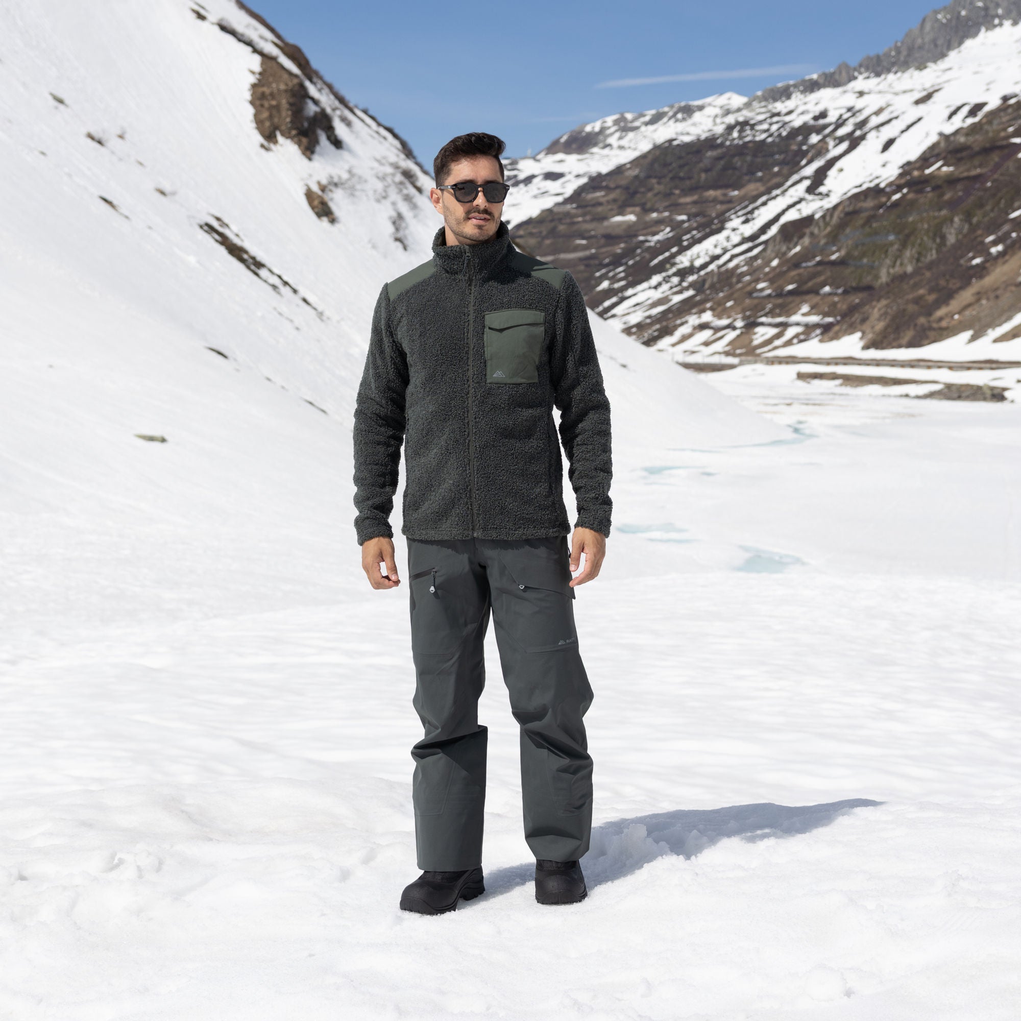 R4 Teddy Fleece Jacket Men | thyme leaves