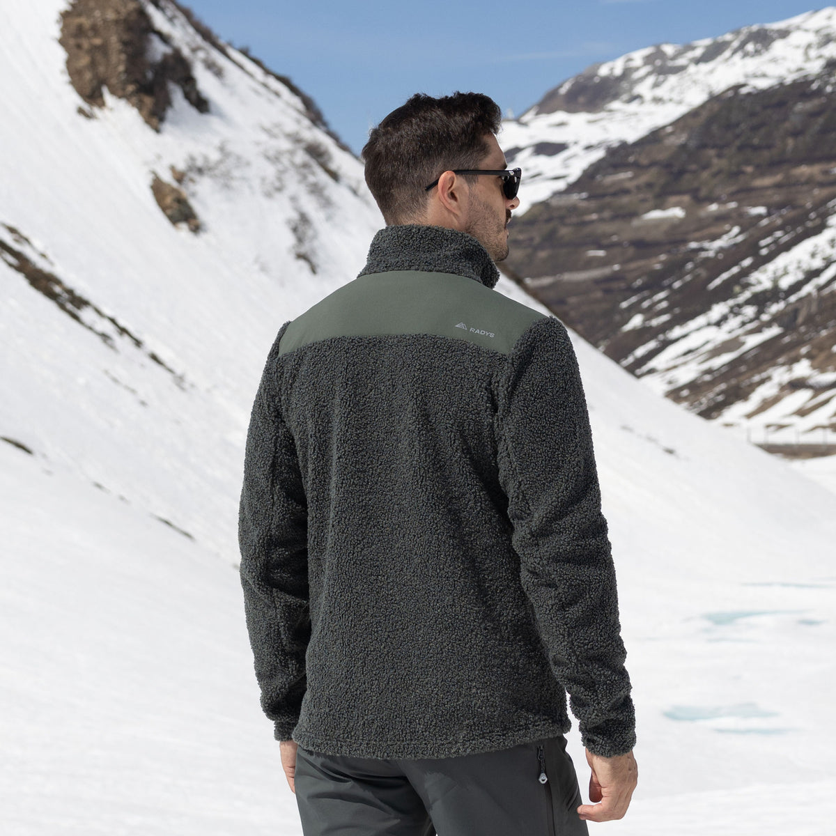 R4 Teddy Fleece Jacket Men | thyme leaves