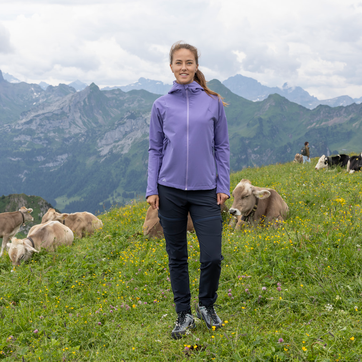 Veste à capuche R4 Woven Fleece Femme | mauve