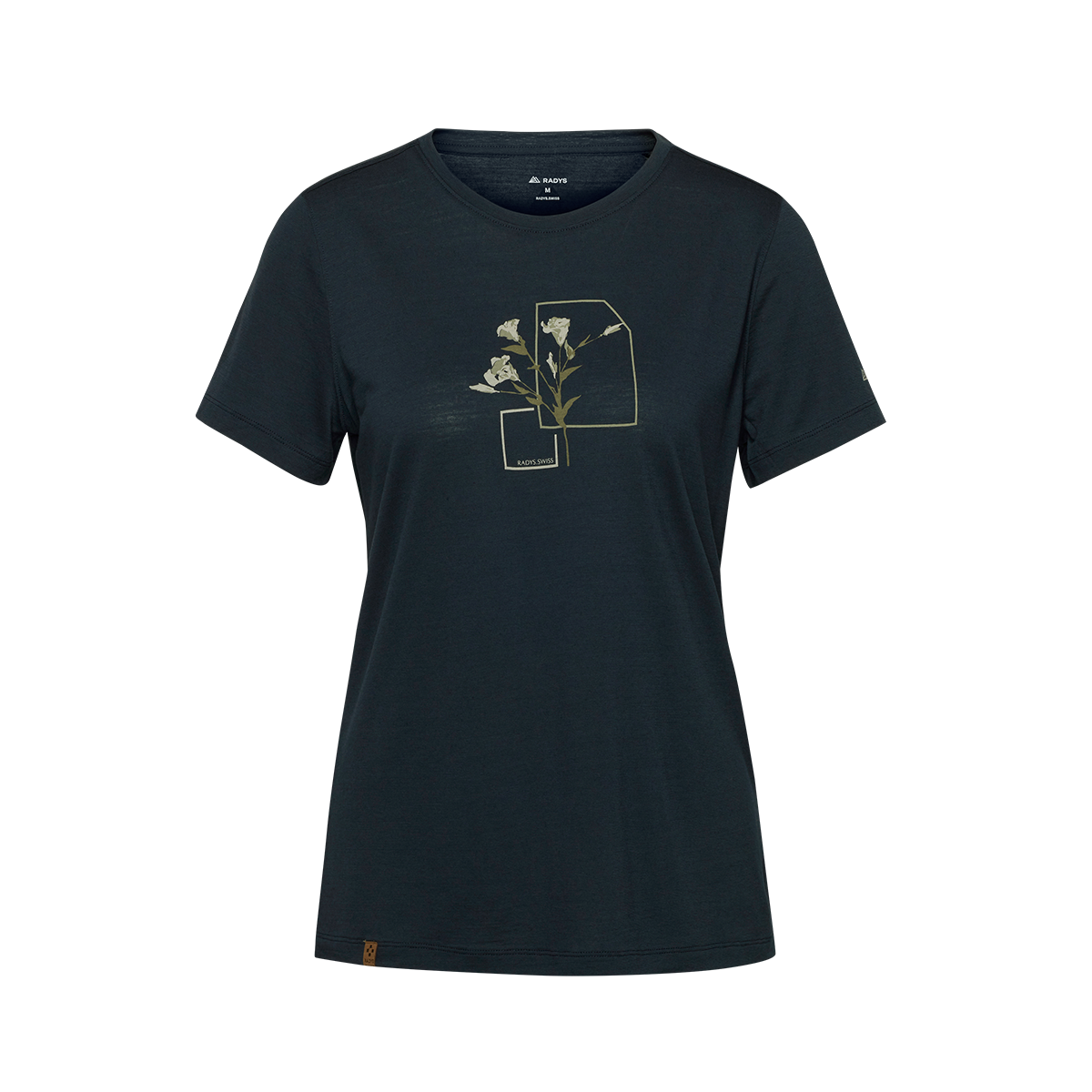 R5 Light Merino Flower T-Shirt Women | navy