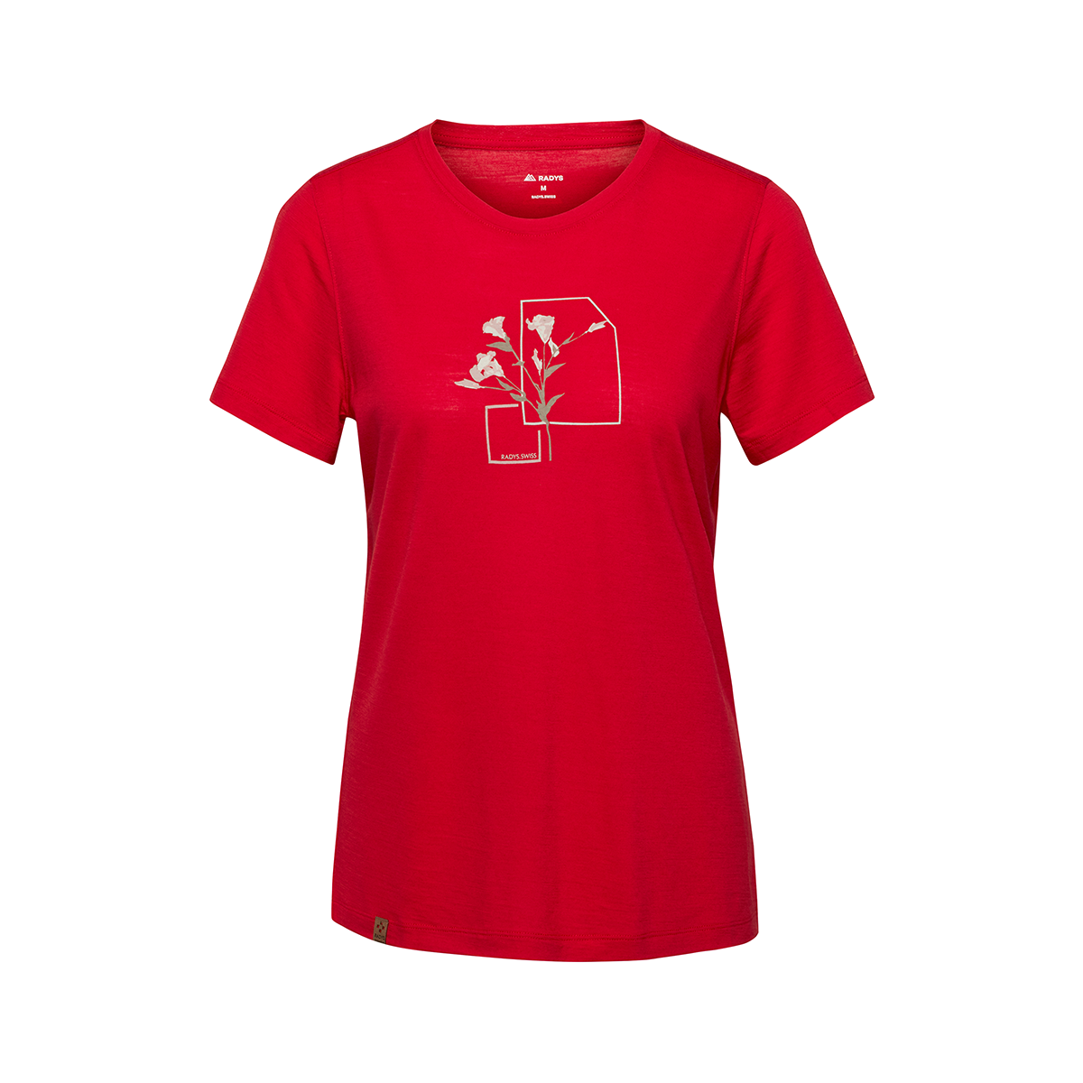 R5 Light Merino Flower T-Shirt Women | signal red