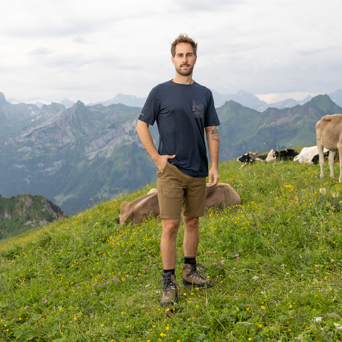 R5 Light Merino Scenic T M Men | navy