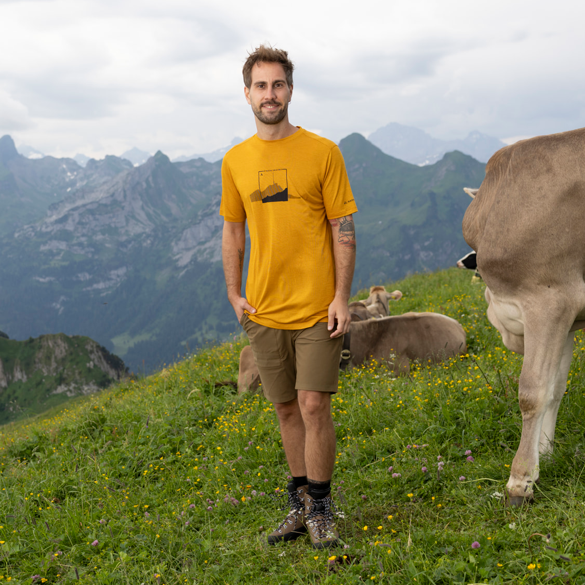 R5 Light Merino Profile T Men | honeycomb