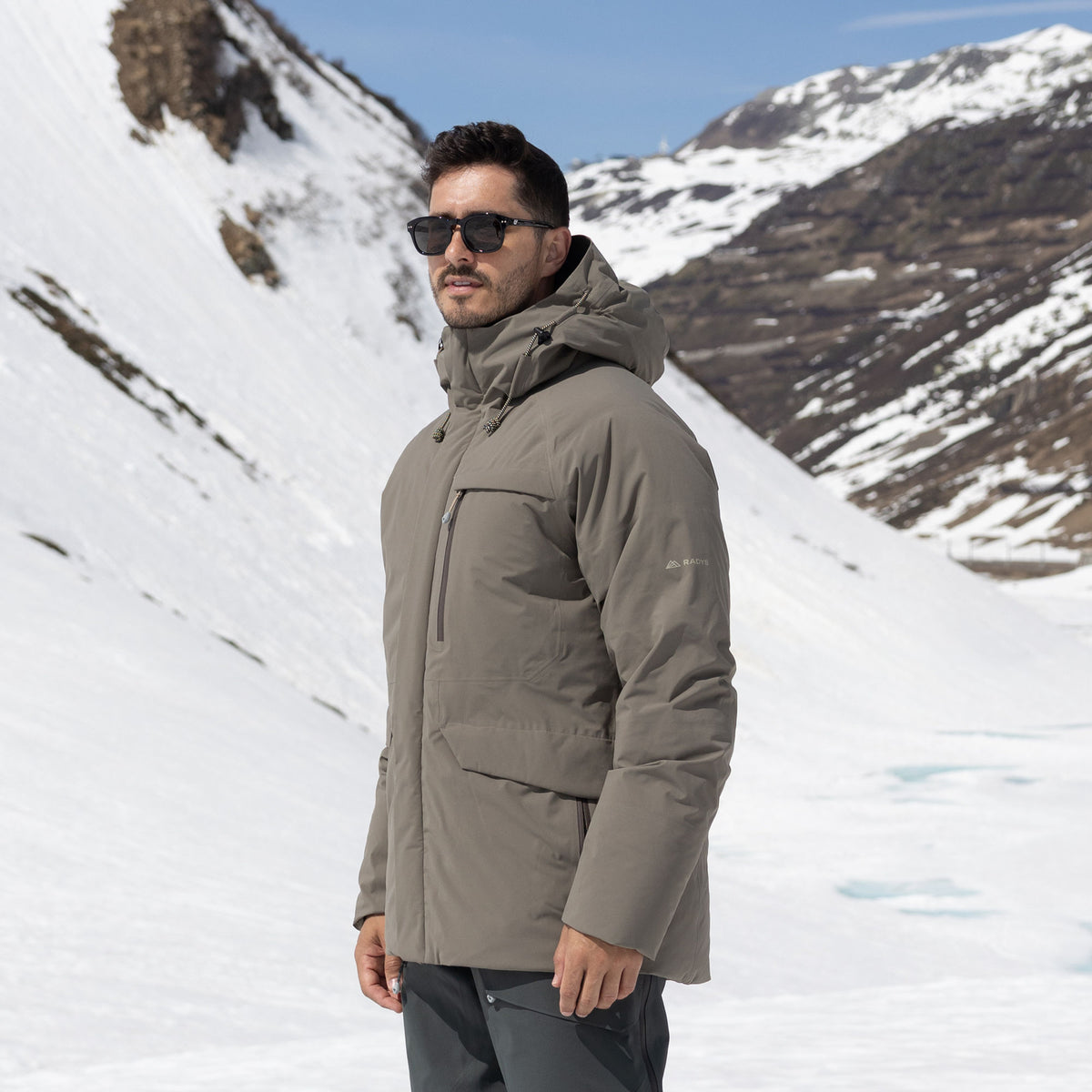 R1 Down Tech Jacket Men | ash