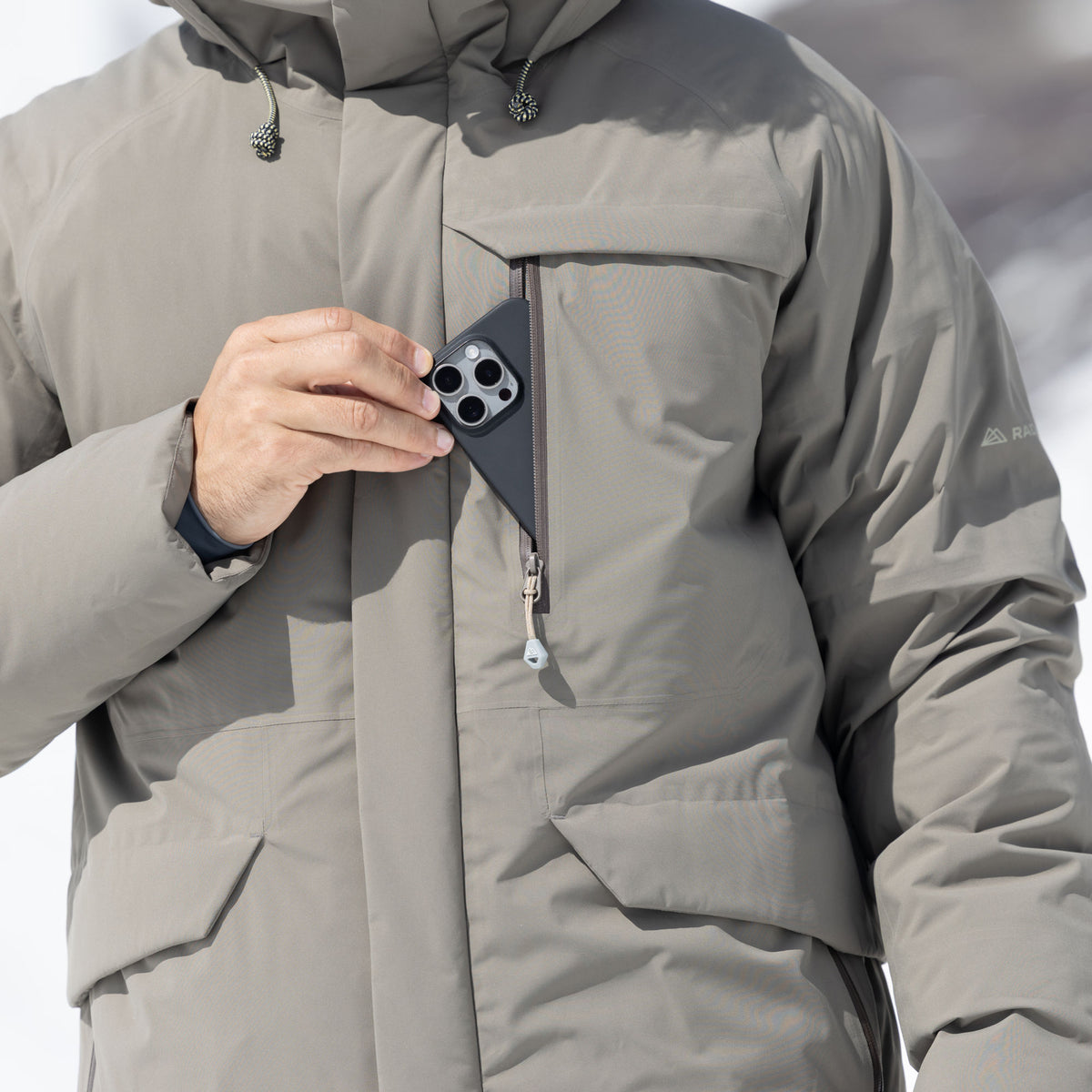 R1 Down Tech Jacket Men | ash