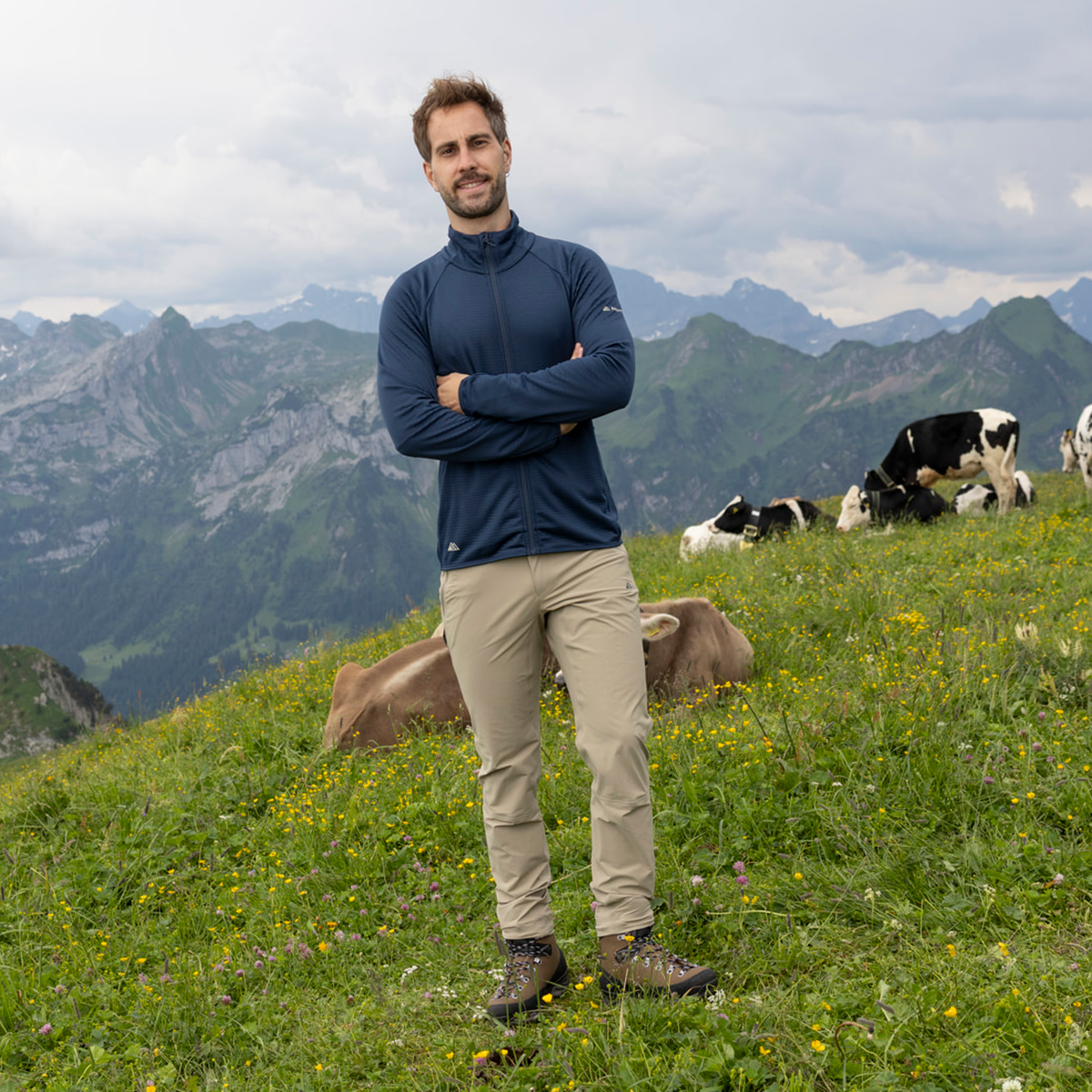 R4 Merino Waffle Jacket Men | navy