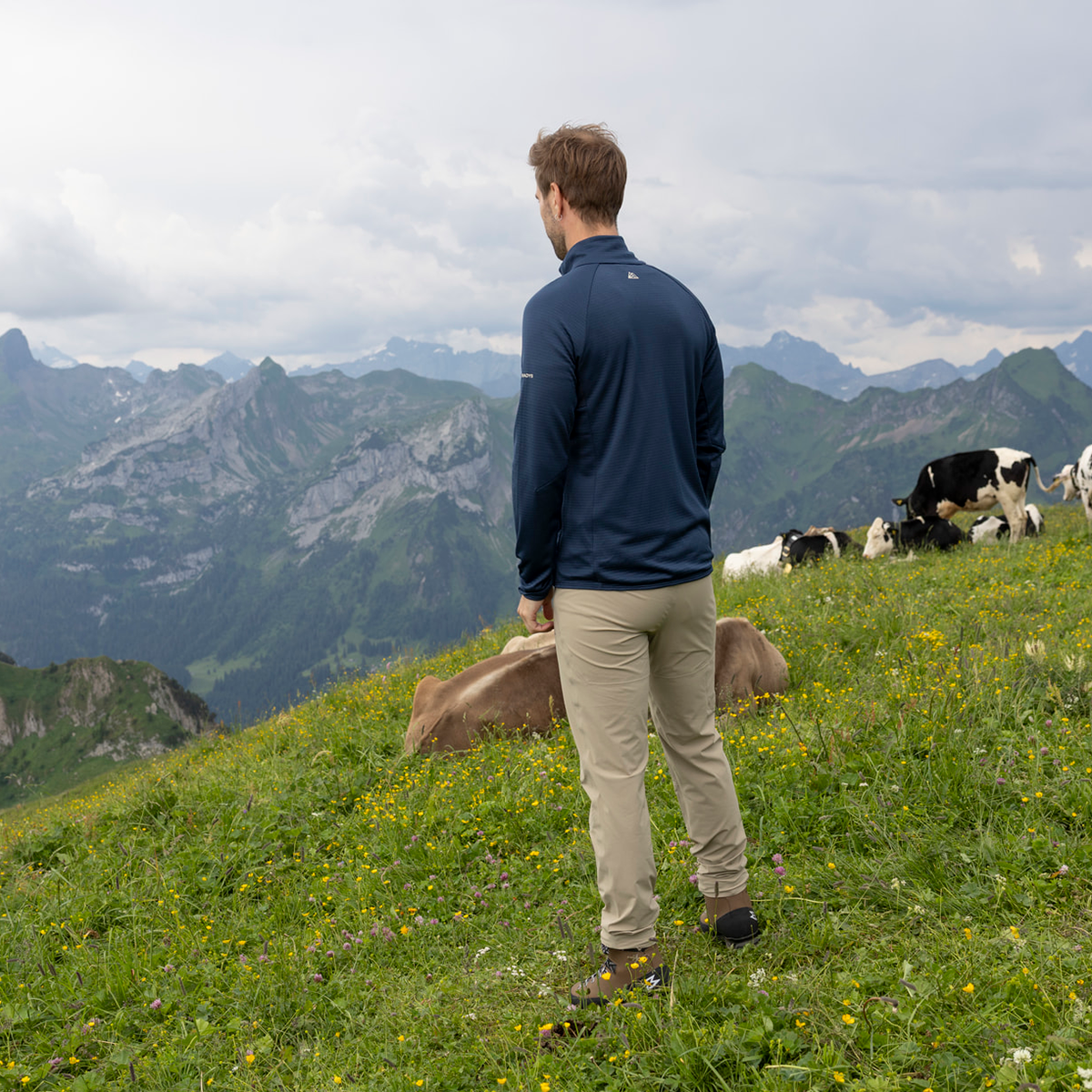 R4 Merino Waffle Jacket Men | navy