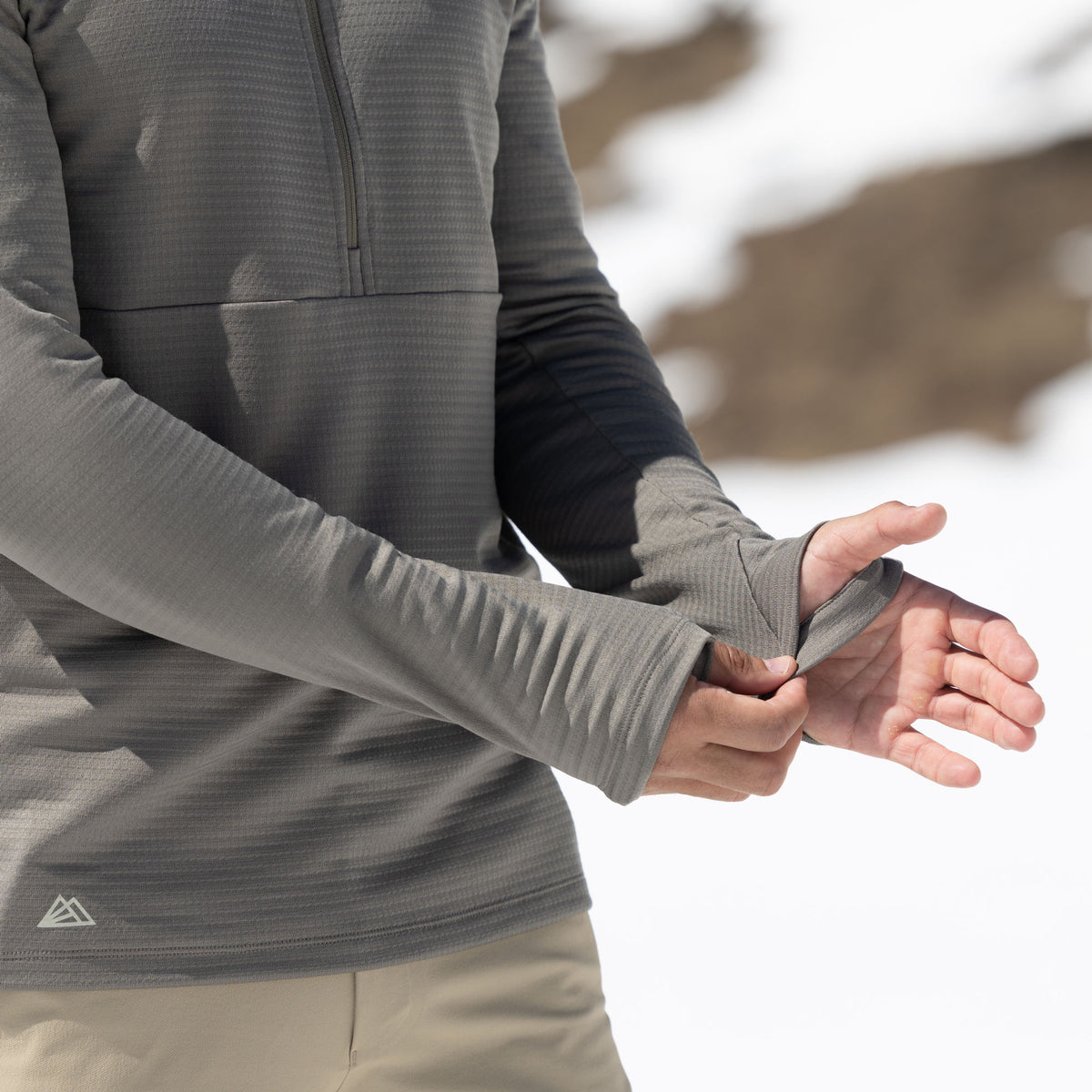 R4 Merino Waffle Pull Men | ash