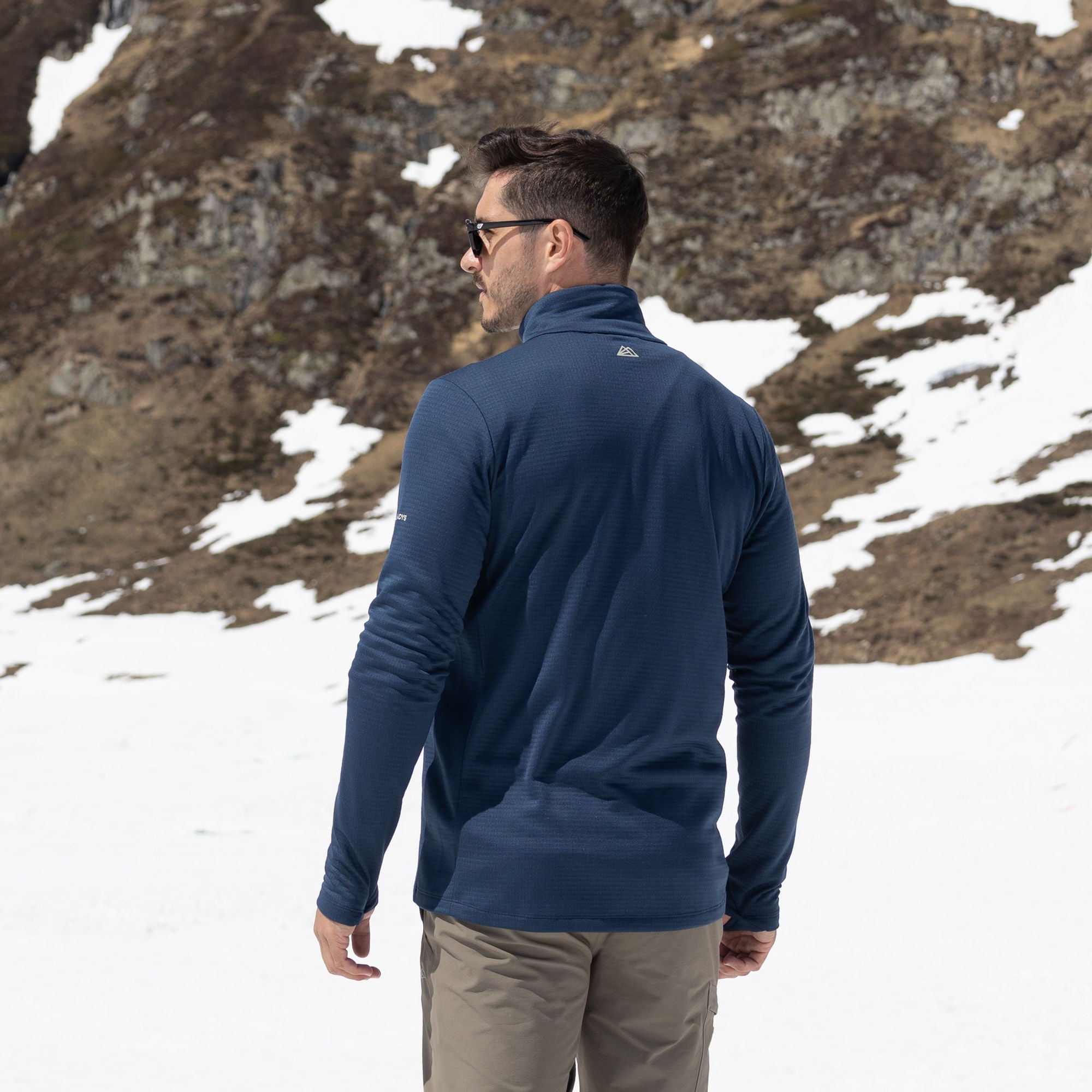 R4 Merino Waffle Pull Men | Navy