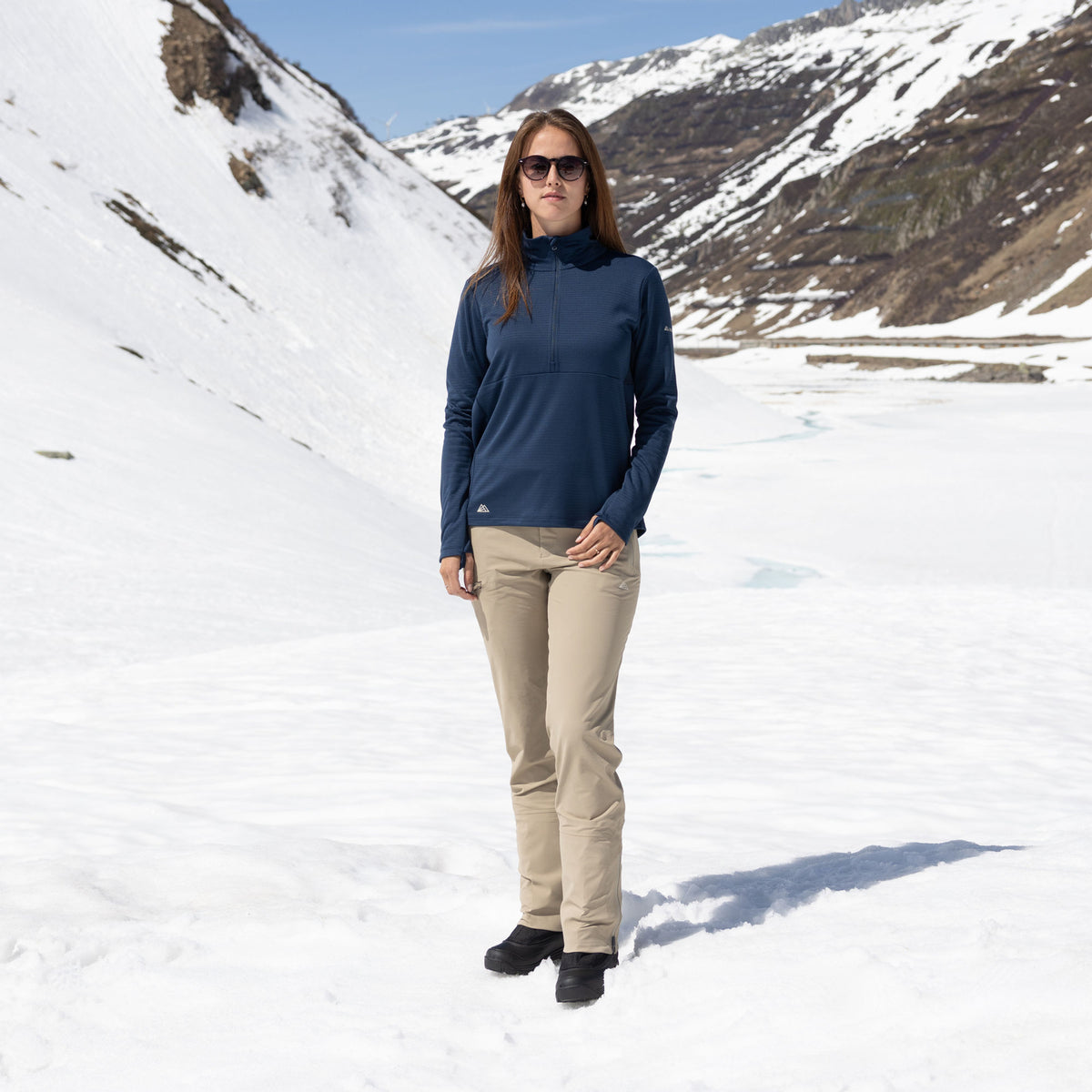 R4 Merino Waffle Pull Women | navy