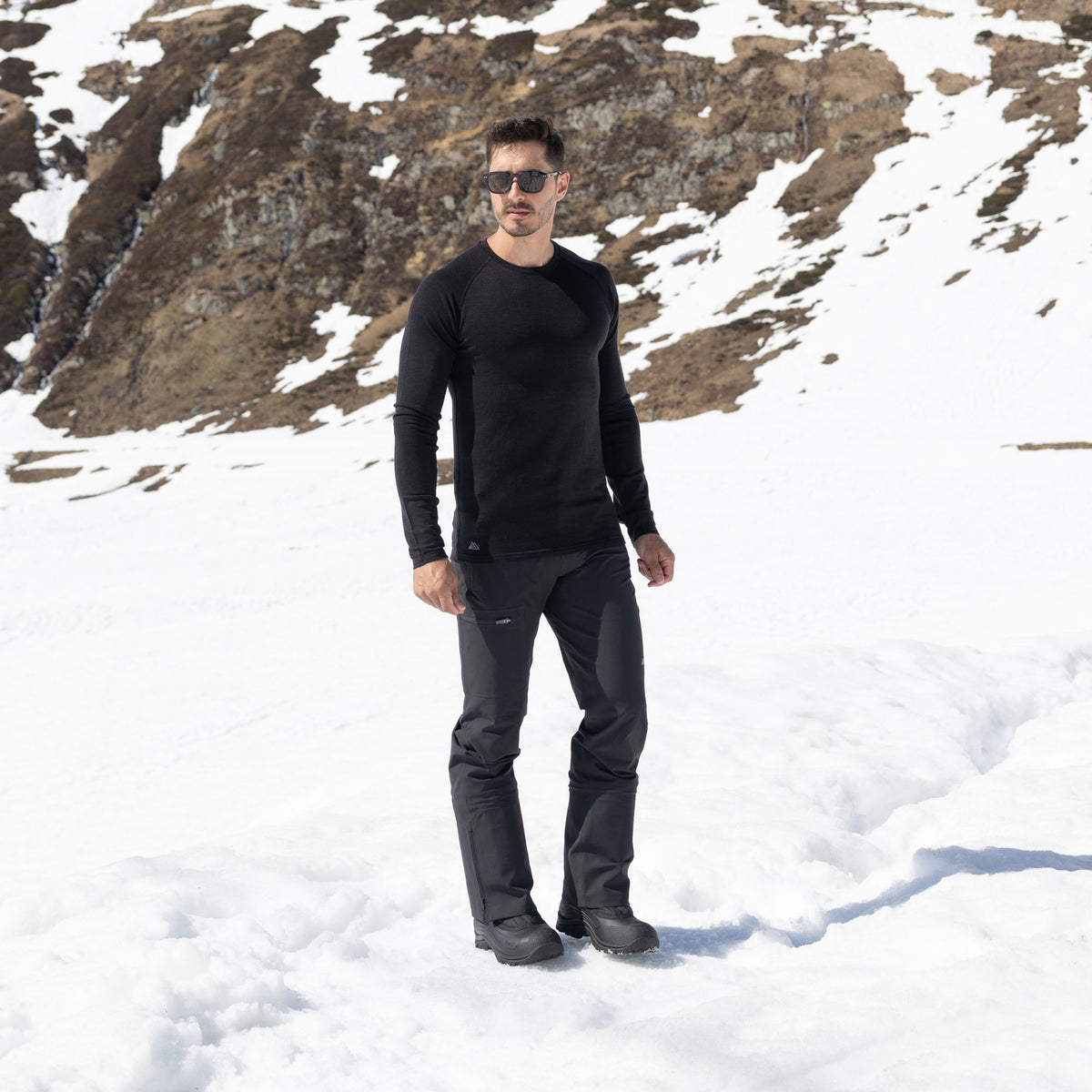 R5 Merino Shirt Long Men | black