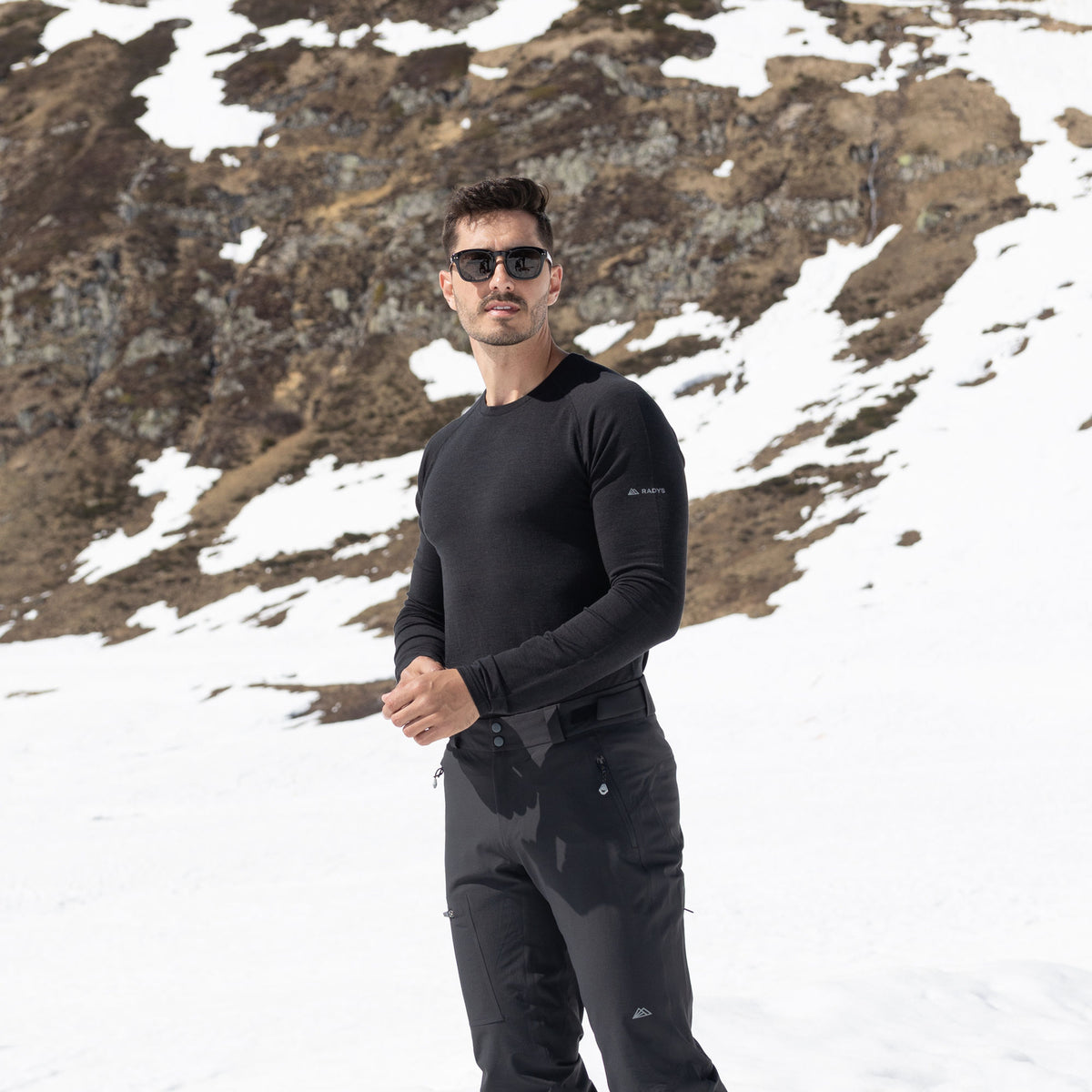 R5 Merino Shirt Long Men | black
