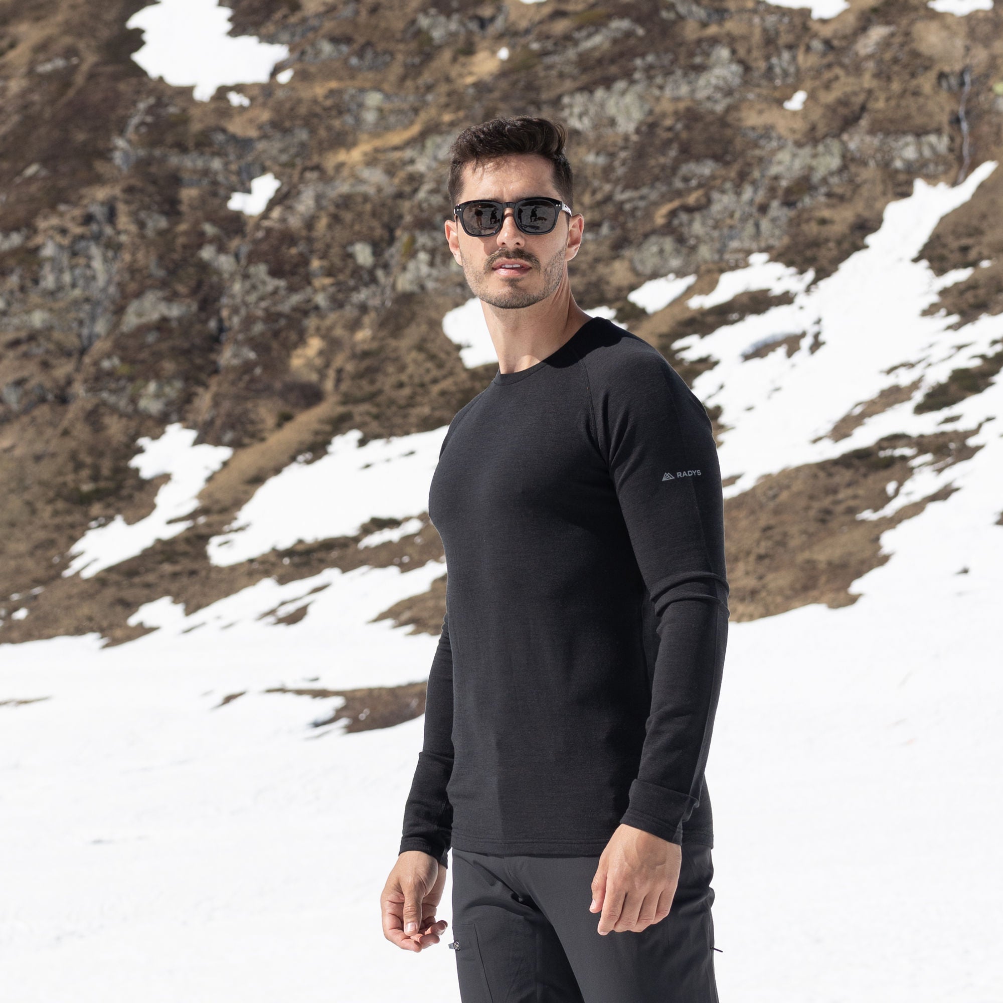 R5 Merino Shirt Long Men | black