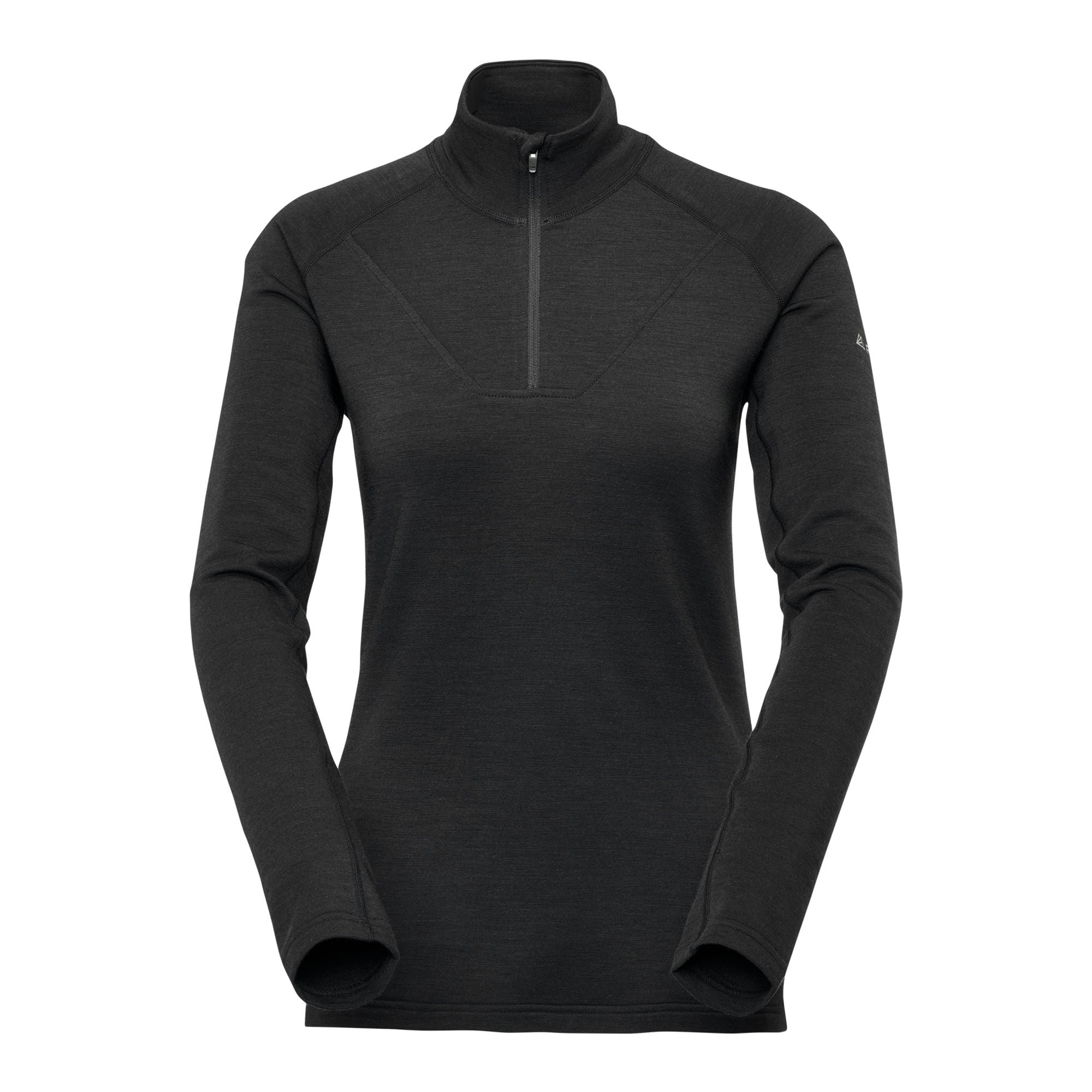 R5 Merino Zip Shirt Long Women | black
