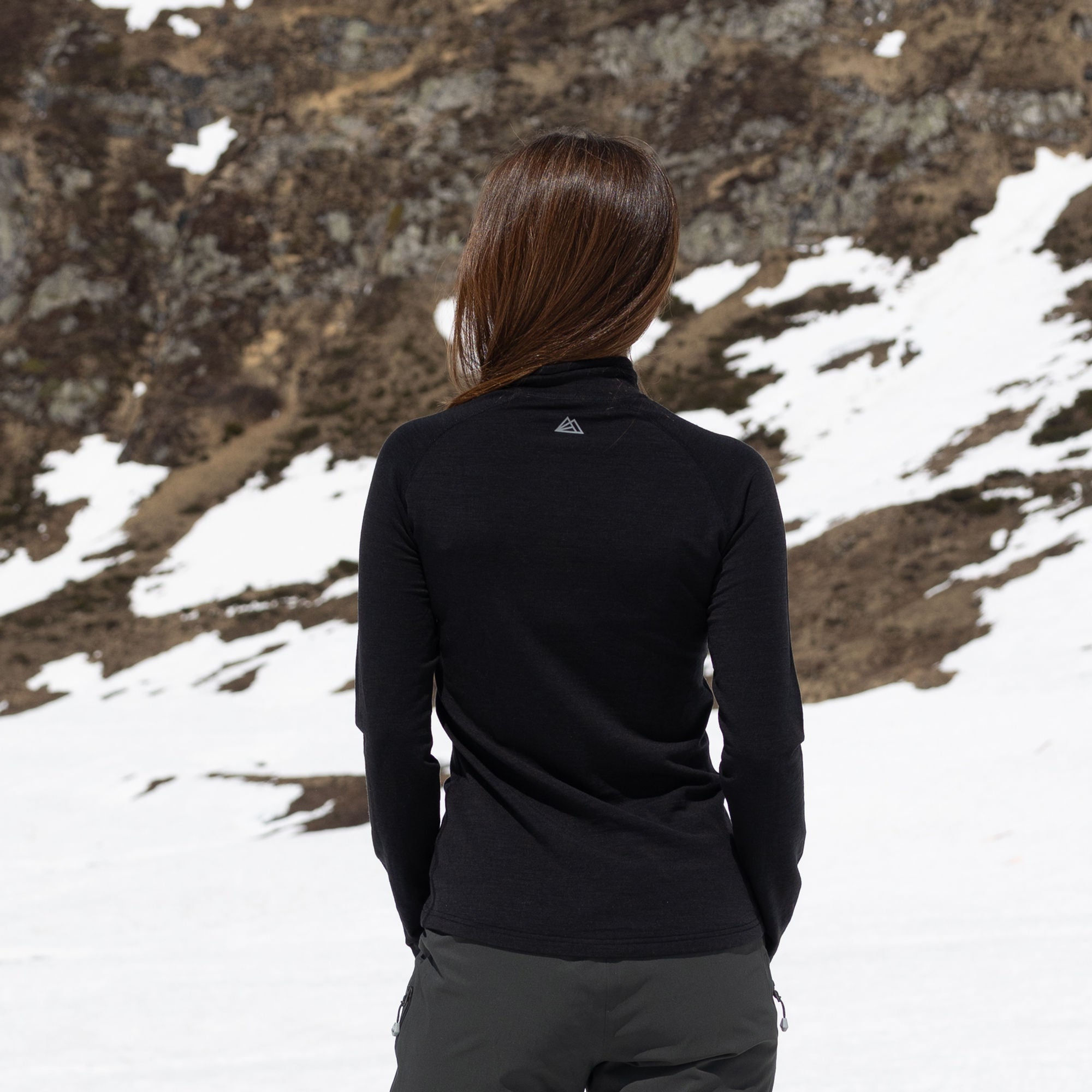 R5 Merino Zip Shirt Long Women | black