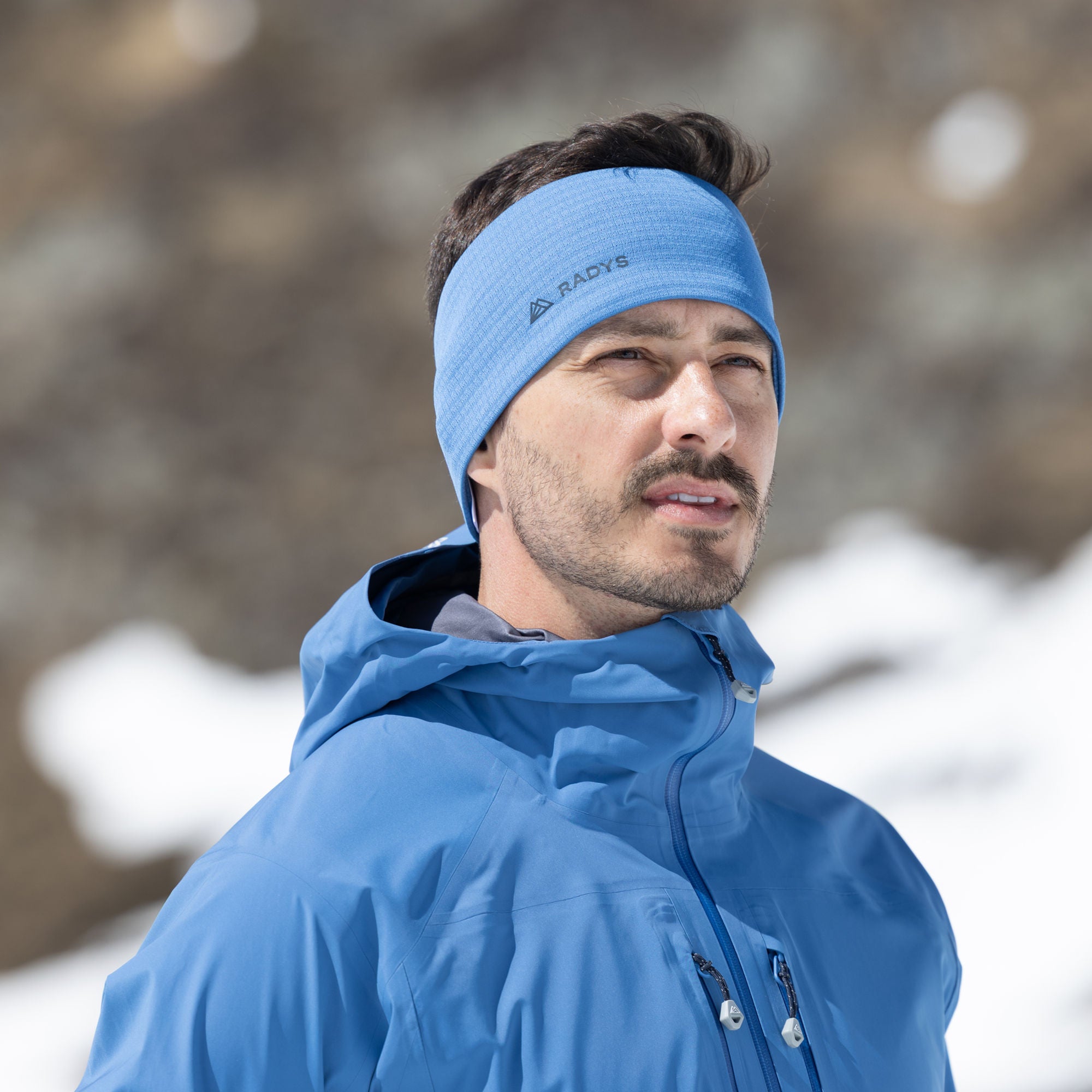RA Merino Waffle Headband Unisex | sapphire