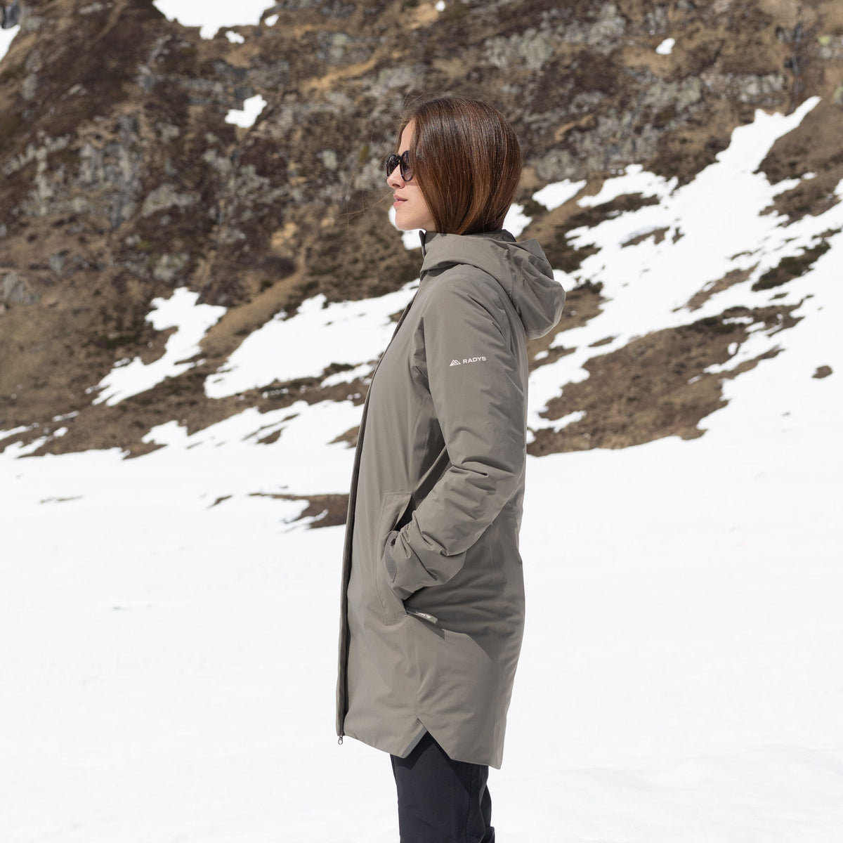 R1 Insulated Tech Coat Women | ash